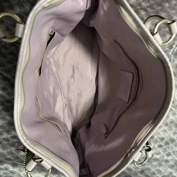 Coach Beige and Lavender Shoulder Bag - Picture 3 of 3